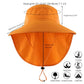 Outdoor UPF50+ Sun Hat Wide Brim Mesh Fishing Hat with Neck Flap
