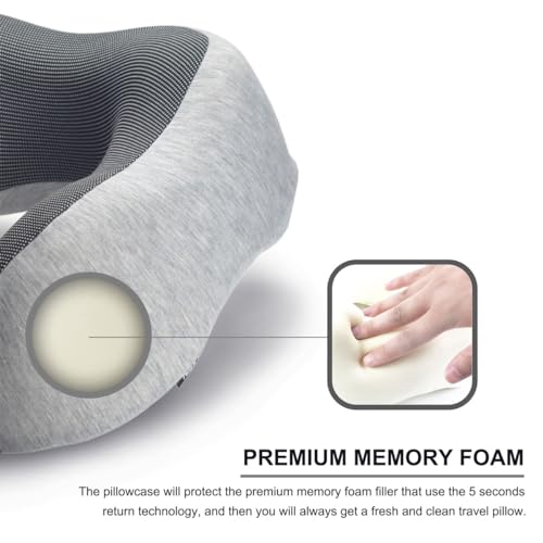 Neck Pillow for Travel with Travel Pouch