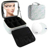 Travel Makeup Bag with LED Mirror Toiletry Bag for women with 10x magnifying glass