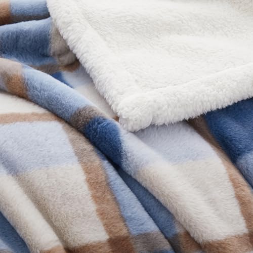 Super Soft Faux Rabbit Fur Sherpa Fleece Throw Blanket
