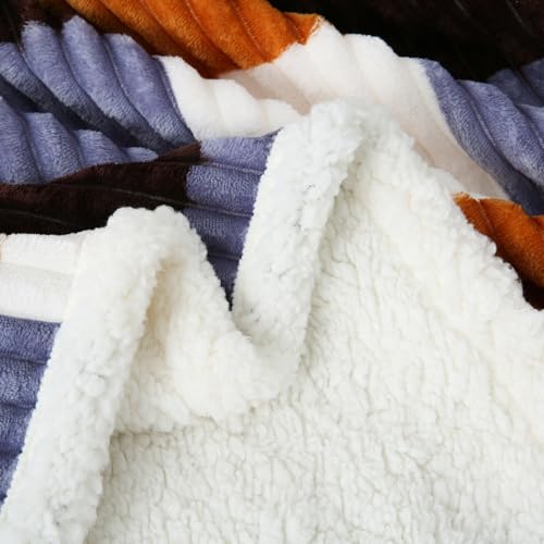 Sherpa Blanket Twin Plaid Thick Bed Blanket