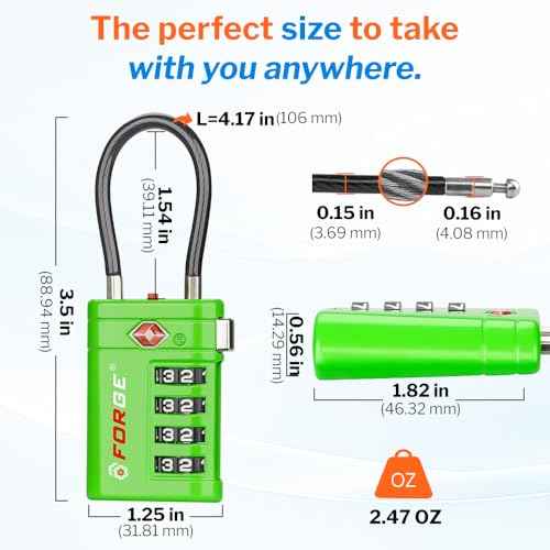 Open Alert TSA Approved Luggage Locks (4 Count)