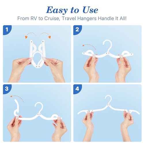 White Travel Hangers 10 Pack (10 Count)