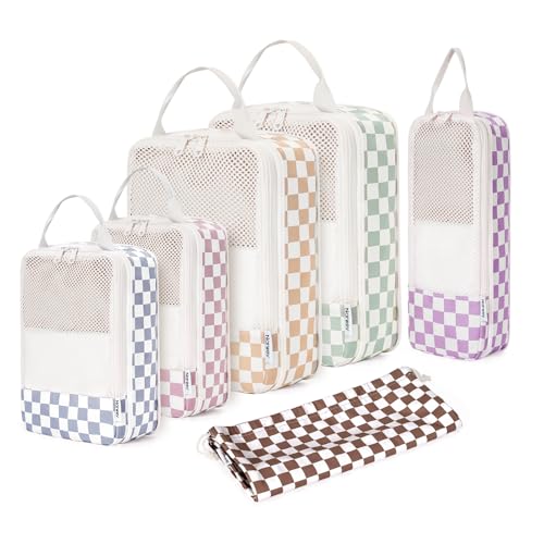 6 Set Compression Packing Cubes for Travel Women Men