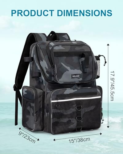 Fishing Backpack with Rod Holders