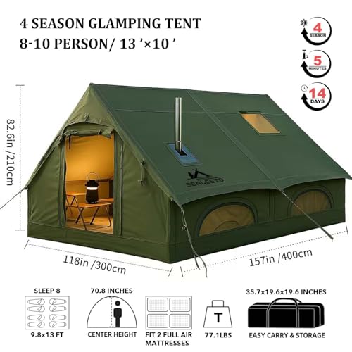 13' x 10' Large Inflatable Tent for Camping 8