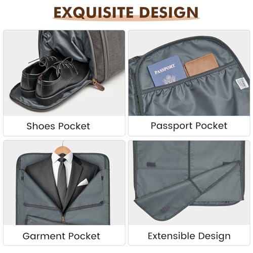Garment Bags for Travel Canvas Duffle Bags for Men Hanging Suitcase (76 Liters)