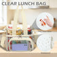 Clear Bag Double Decker for Stadium Events With Shoulder Strap for Women (Clear#Biege)