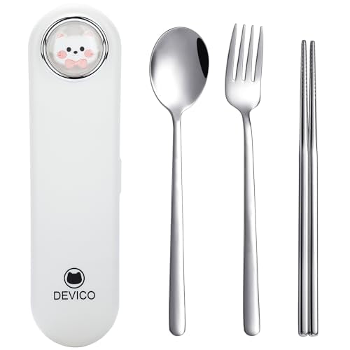 Travel Utensils with Case Cute (4 Count)
