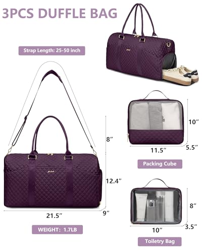 Women Weekender Travel Duffle Bag (3 Count)
