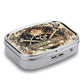 Metal 2 Compartment Pill Organizer Travel Friendly Portable Compact Pill Box Cute Pill Case to Hold Vitamins