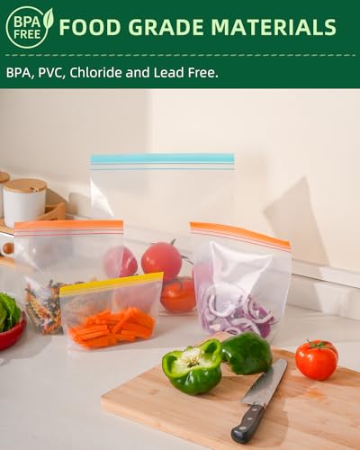 18 Pack Stand Up Reusable Freezer Bags