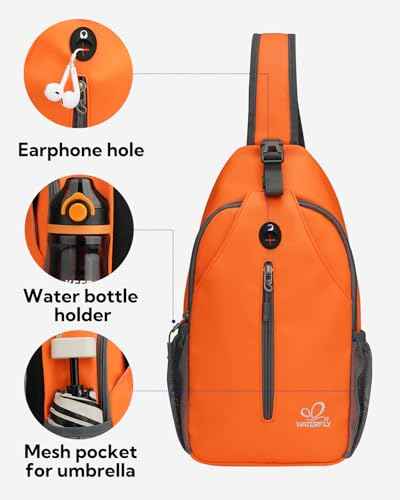 Crossbody Sling Backpack Sling Bag Travel Hiking Chest Bag Daypack