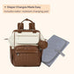 Leather Diaper Bag Backpack