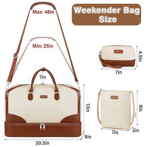 Weekender Overnight Bag for Women (3 Count)