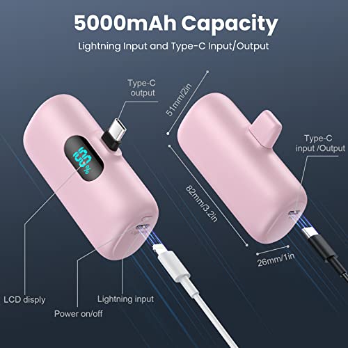 2 Pack]Portable Charger Power Bank for iPhone 17