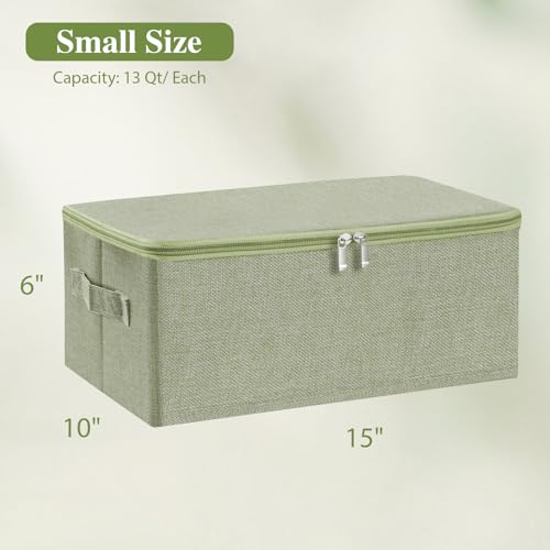 Fabric Storage Bins with Zipper Lids