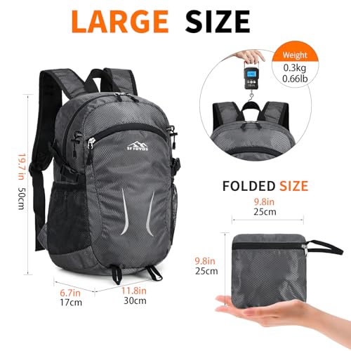 Small Hiking Backpack 35L Travel Lightweight Hiking Packable Daypack Water