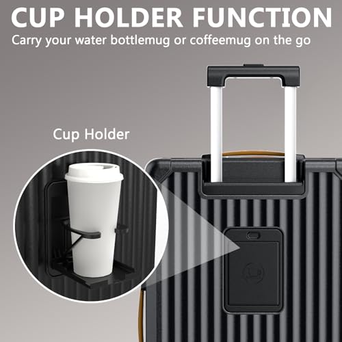 20in Carry On Luggage with Cup Holder and USB Port (2 Count)