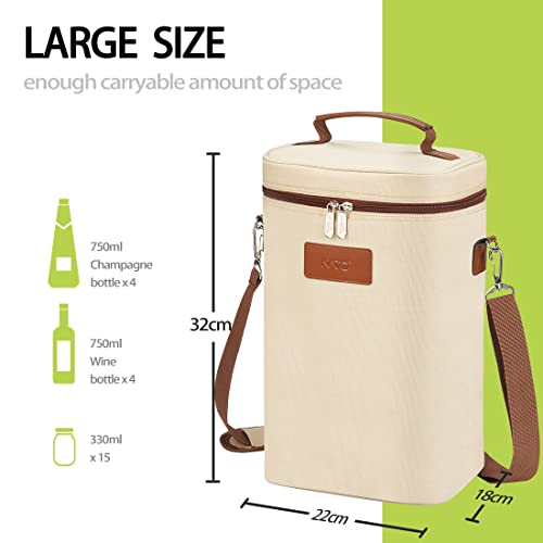 4 Bottle Wine Tote Carrier