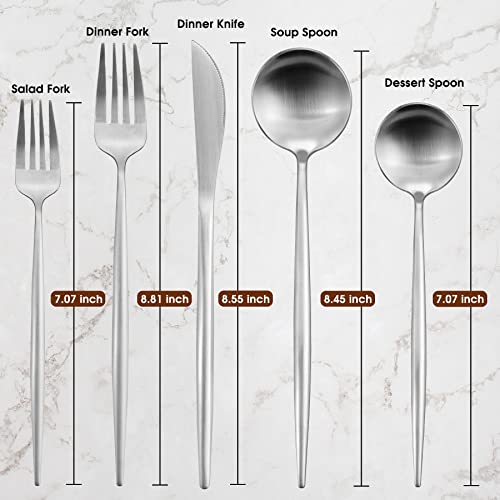 40 Piece Stainless Steel Flatware Set (8 Count)