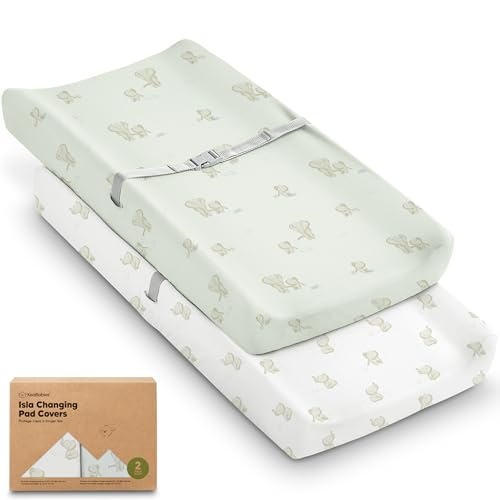 2 Pack Baby Changing Pad Cover for Girl (2 Count)