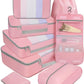 8 Set Packing Cubes Various Sizes Packing Organizer for Travel Accessories Luggage Carry On Suitcase