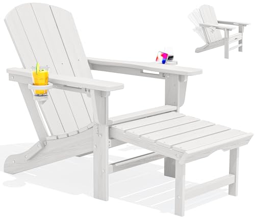 HDPE Folding Adjustable Adirondack Chair with Footrest