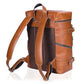 Leather Tan Backpack For Men Genuine Laptop Rucksack For Men Women Genuine Leather Vintage Large Capacity Business Retro Travel Camping Daypack