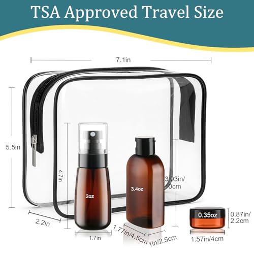 Travel Bottles for Toiletries 9PCS 3.4oz Plastic Squeeze Bottles (9 Count)