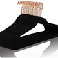 Black Velvet Hangers 60 Pack Non Slip Heavy Duty Rose Gold Hooks (60 Count)