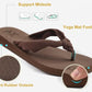 Flip Flops for Women Arch Support Summer Pool Sandals Brown Size 6.5