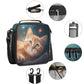 Galaxy Cute Cat Lunch Bag Box for Kids Boys Girls Space Cat Kitten Insulated Lunch Tote Bag with Adjustable Shoulder Strap Reusable Waterproof Thermal Cooler Bag for School Work Picnic Women Men (A04:Galaxy Cute Cat)