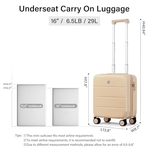 Underseat Carry On Luggage with Wheels