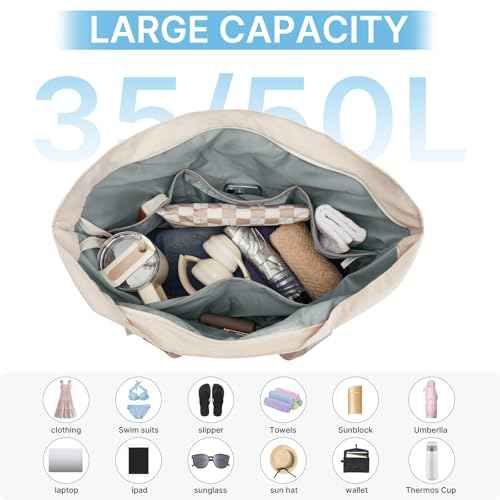 Beach Bag Waterproof Beach Tote Pool Bags for Women