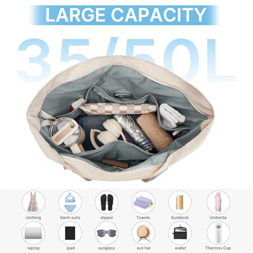 Beach Bag Waterproof Beach Tote Pool Bags for Women