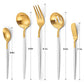 Matte White Gold Serving Silverware Set