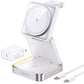 25W 3-in-1 Charging Station for Apple Device, White Foldable Magnetic Wireless Charger, Fast Travel Charging Stand for iPhone17/16/15/14/13/12 Series, Apple Watch/AirPods