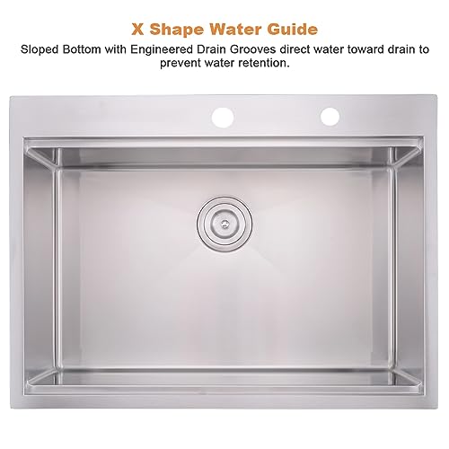 33x22 Drop In Kitchen Sink Workstation Sink Stainless Steel