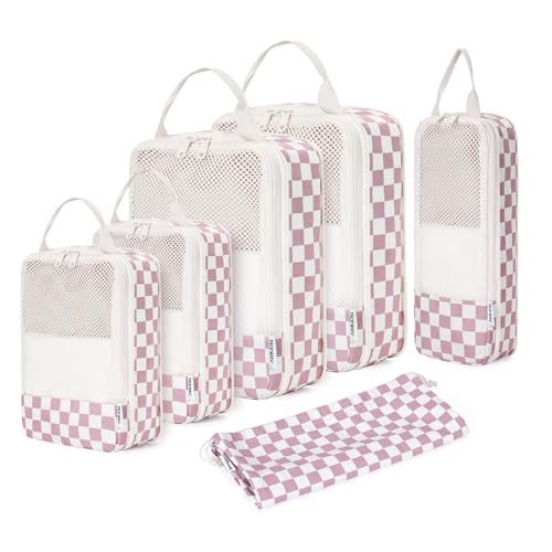 6 Set Compression Packing Cubes for Travel Women Men