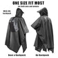 Hooded Rain Poncho Lightweight Waterproof Unisex Raincoat Jacket with Pocket for Men Women Adult