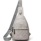 7L Sling Bag For Women Fanny Pack Crossbody Travel Shoulder Belt Bags Tote Backpack Purse Faux Leather Grey