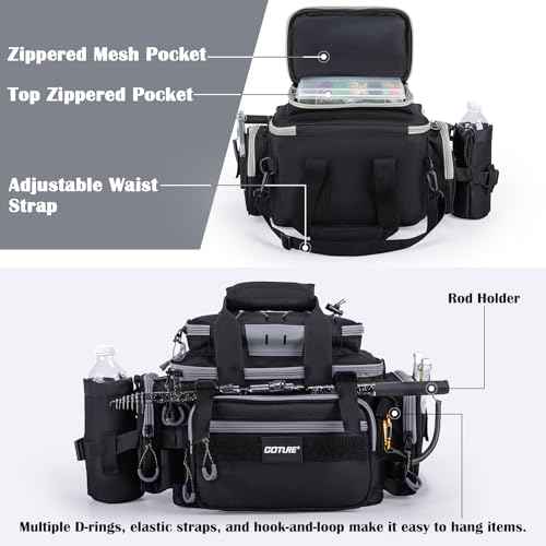 Fishing Tackle Bag with 4 3600 Tackle Boxes