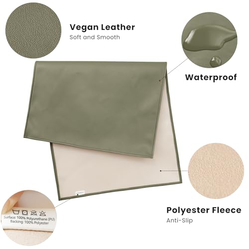 Faux Leather Waterproof Baby Changing Mat 2 Pack (2 Count)