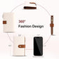 Women's Wallets RFID Blocking Leather Trifold Clutch Wallet Credit Card Holder Ladies Travel Wallet Purse with Passport