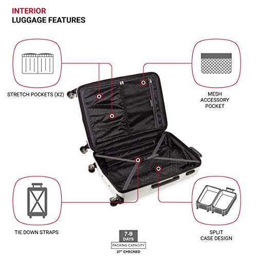 7272 Energie Expandable Hardside Luggage with Spinner Wheels and TSA Lock