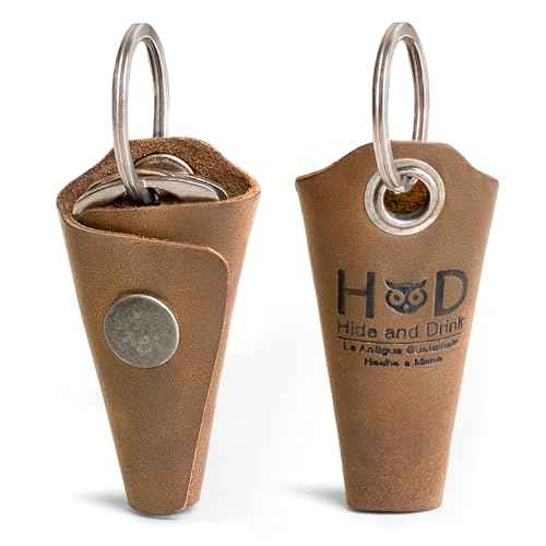 Full Grain Leather Wrap Keychain