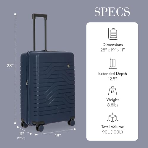 B Y Ulisse Checked Luggage with Spinner Wheels