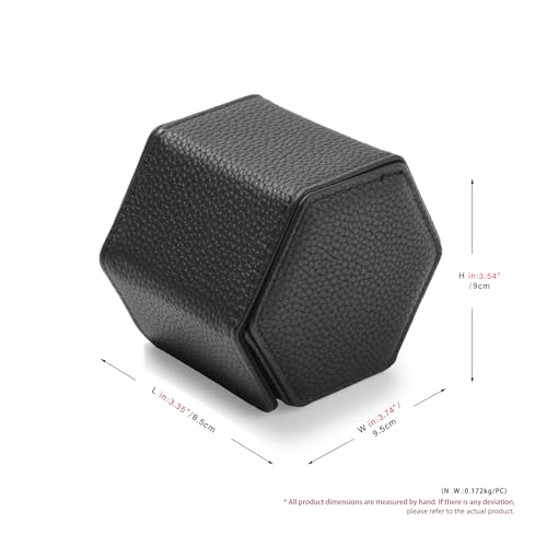 Single Watch Box Black Hexagonal