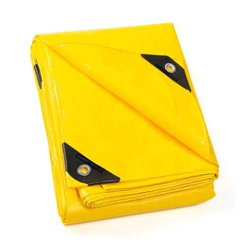 Yellow Tarp 10x10 Feet Tarps High Visibility Outdoor Poly Cover Lightweight 6mil